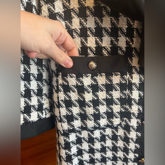 Tuckernuck Pomander Place Coco Black White Gold HoundstoothTweed Dress - Picture 5 of 9